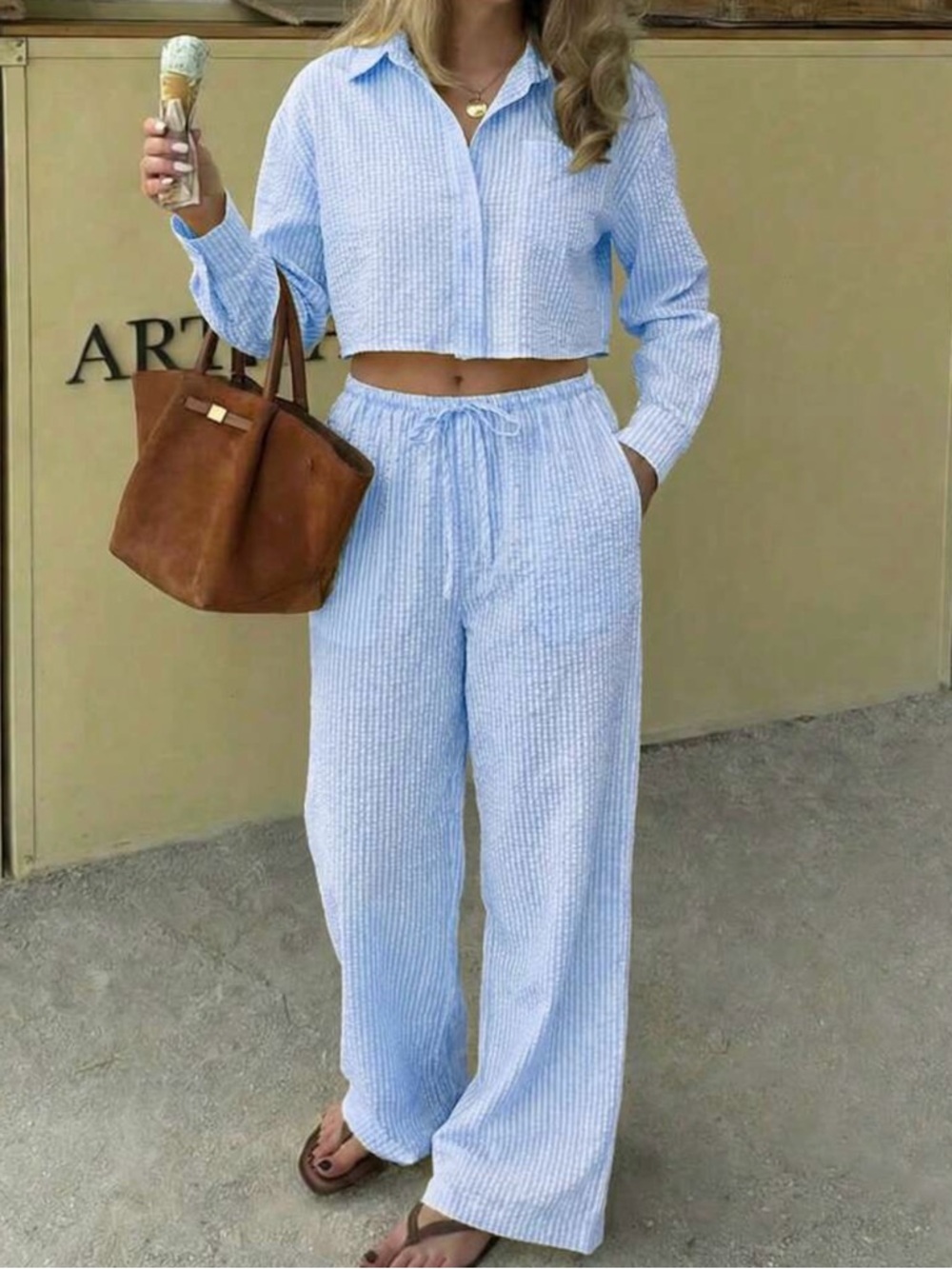Cute Gingham set pants and shirt